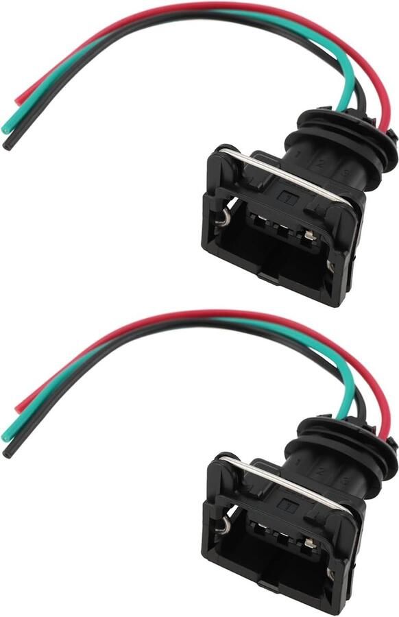 Lord of the Tools 2 stuks 3-pin voorbedraad JPT Junior Power Timer Connector Vervangingsonderdeel 282191-1 Compatibel met AMP TYCO Kabellengte 12 cm