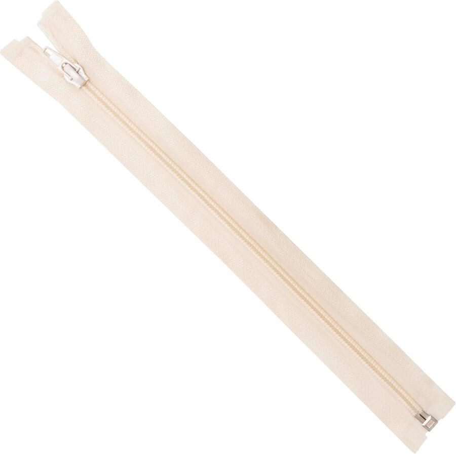 Lot van 10 Afneembare Spiralritsen N°5 25 cm met slider van metaal nylon polyester kleur licht perzik naaiprojecten DIY textiel