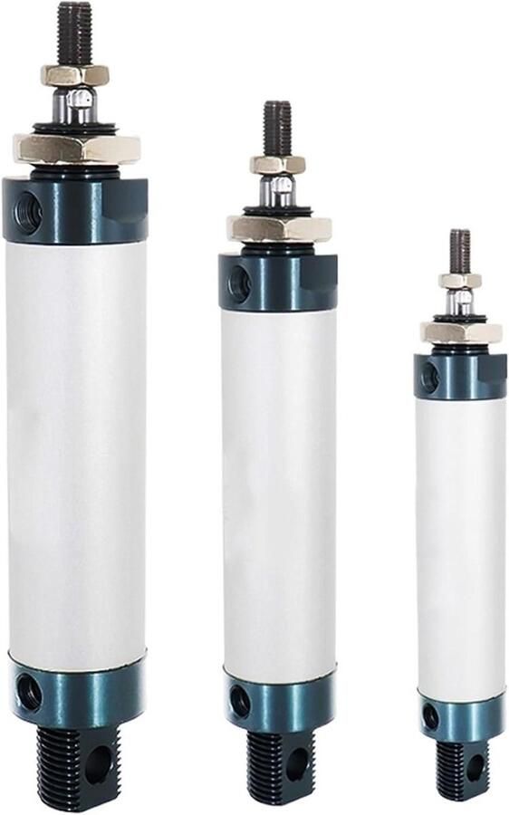 Lucht Cilinder Perslucht Component Industriële Automatisering Dubbelwerkend Model 20mm Boring 250mm Slag Zilverkleurig