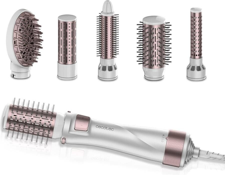 Luchtborstel 5-in-1 Bamba CeramicCare 5in1 Pro. 1000 W Keramiek Ionentechnologie 3 Temperatuurinstellingen en 2 Snelheden Koude Lucht Functie Inclusief 5 Koppen