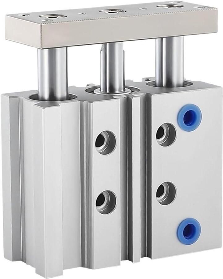 Luchtcilinder Compacte Gids Industriële Automatisering Pneumatische Bediening Slag 125mm Metaal