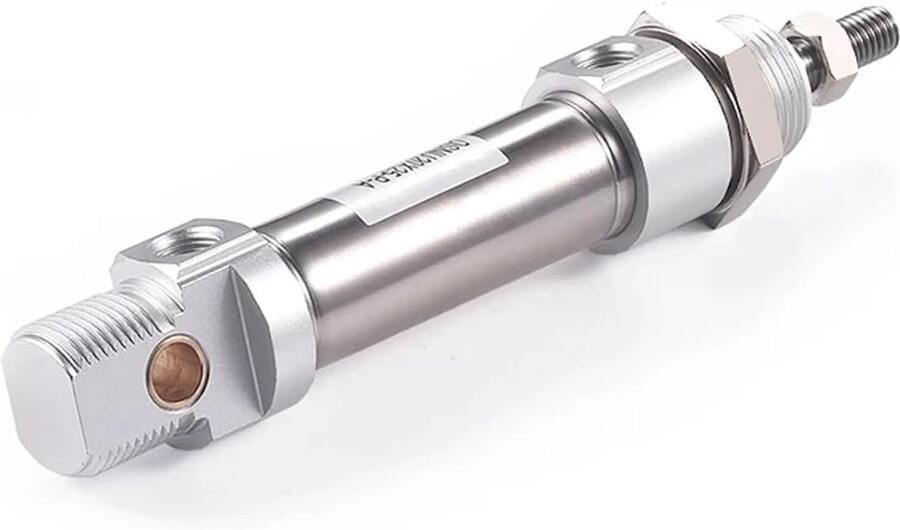 Luchtcilinder Dubbel Effect Pneumatische Cilinder Industriële Automatisering Roestvrij Staal 20mm Boring Zilver
