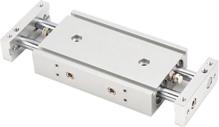 Luchtcilinder Dubbele Staaf Pneumatische Cilinder Industriële Automatisering Biaxiaal Ontwerp 75 mm Slag Zilver
