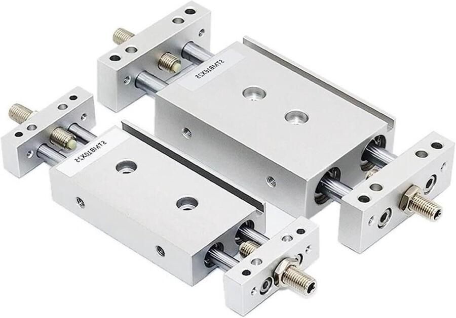 Luchtcilinder Pneumatische Cilinder Industriële Automatisering Dubbele Zuigerstang 16mm Boring Metaal