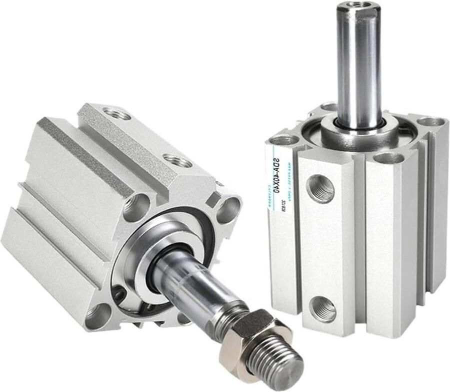 Luchtcilinder Dubbelwerkend Industriële Automatisering Compact Ontwerp 100 mm Slag Metaal