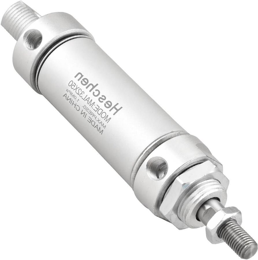 Luchtcilinder Dubbelwerkend Industriële Automatisering Dubbele Actie 32mm Boring 50mm Slag Zilver