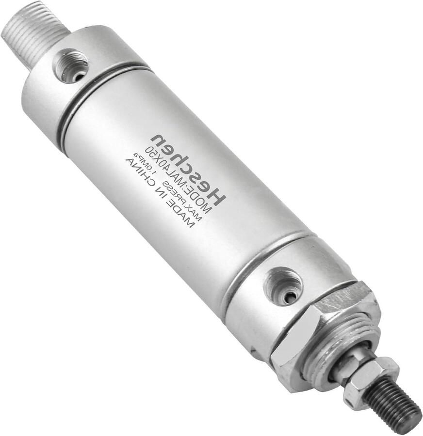 Luchtcilinder Dubbelwerkend Industriële Automatisering Enkele Staaf 40mm Boring 50mm Slag Zilver