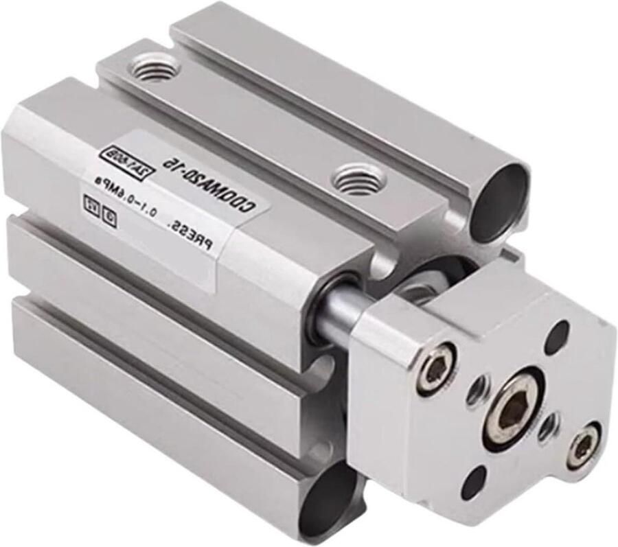 Luchtcilinder Dubbelwerkend Industriële Automatisering Ingebouwde Magneet 5-100mm Slag Zilverkleurig