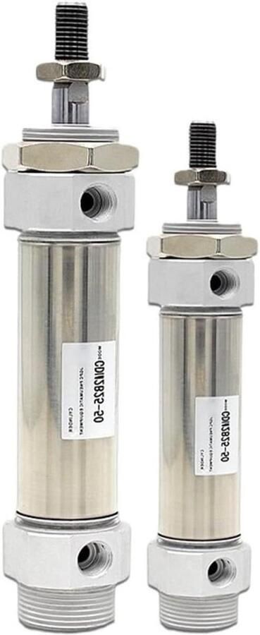 Luchtcilinder Dubbelwerkend Industriële Automatisering Roestvrij Staal 100 mm Slag Metaal