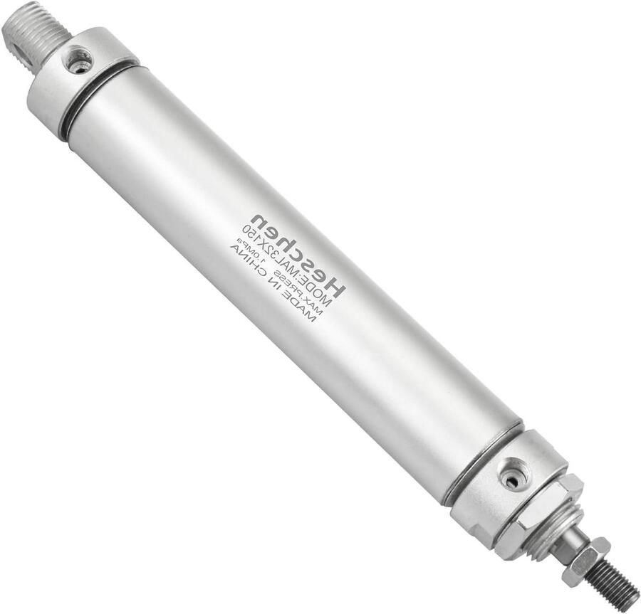 Luchtcilinder Dubbelwerkend Industriële Automatisering Standaard Model 32mm 150mm Zilver