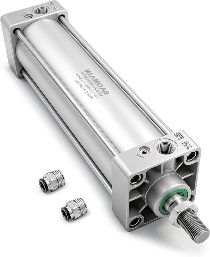 Luchtcilinder Dubbelwerkend Pneumatische Cilinder Industriële Automatisering Regelbare Demping 63mm x 150mm Aluminium