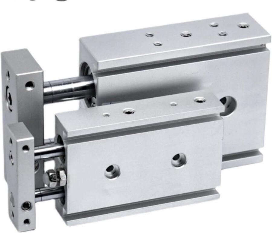 Luchtcilinder Dubbelwerkend Pneumatische Cilinder Industriële Automatisering Twin-rod Ontwerp 25mm Boring 25mm Slag Metaal