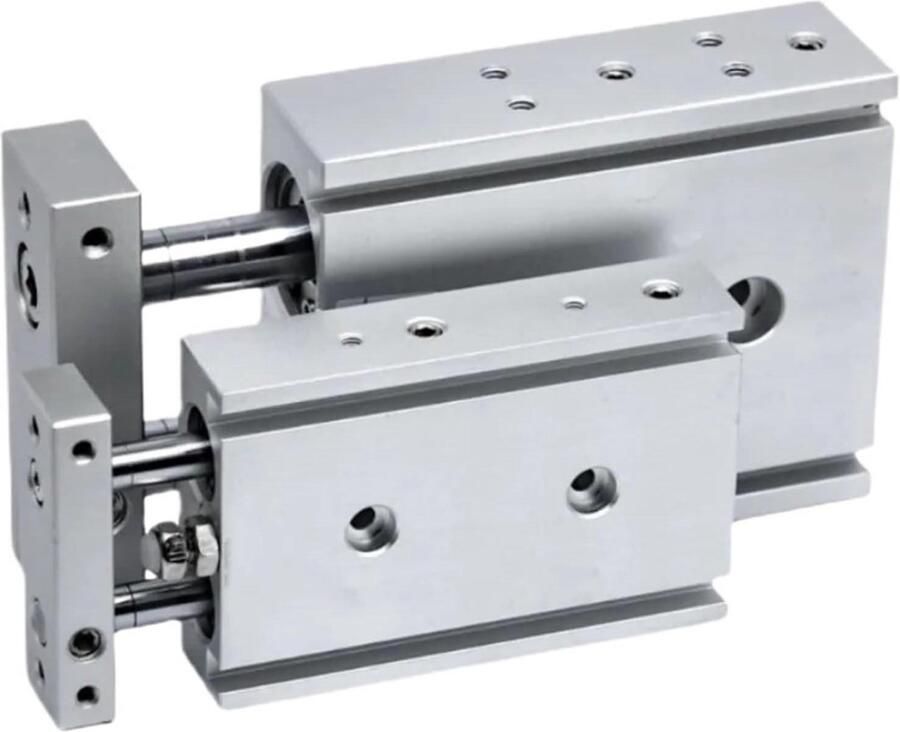 Luchtcilinder Dubbelwerkend Pneumatische Cilinder Machine Automatiseren Twin-Rod Ontwerp 100 mm Slag Metaal