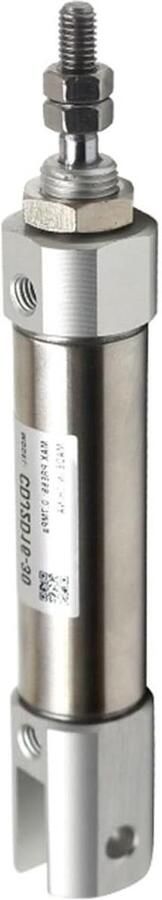 Luchtcilinder Enkele schacht Automatische beweging Dubbele laag 16 mm boring Zilver
