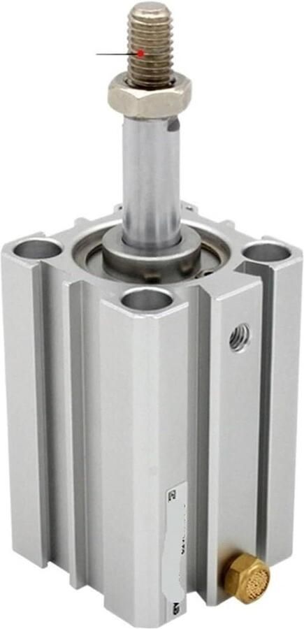 Luchtcilinder Enkelwerkend Industriële Automatisering Compact Ontwerp 50 mm Slag Zilverkleurig