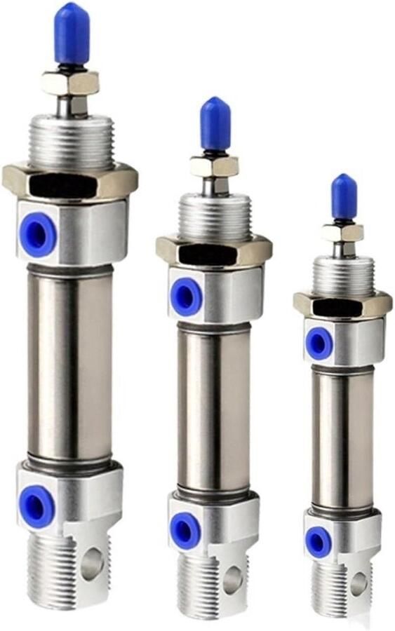 Luchtcilinder Mini Cilinder Industriële Automatisering Dubbelwerkend 20mm Boring 75mm Slag Metaal