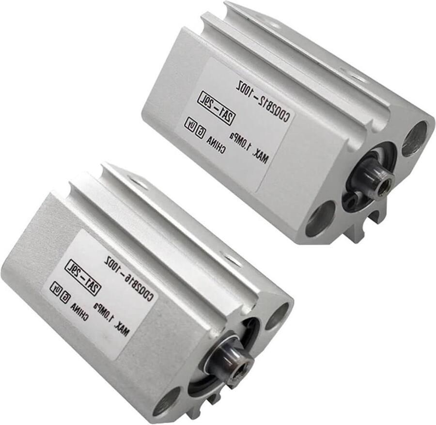 Luchtcilinder Perslucht cilinder Industriële Automatisering Compact Ontwerp 20mm Boring Zilver