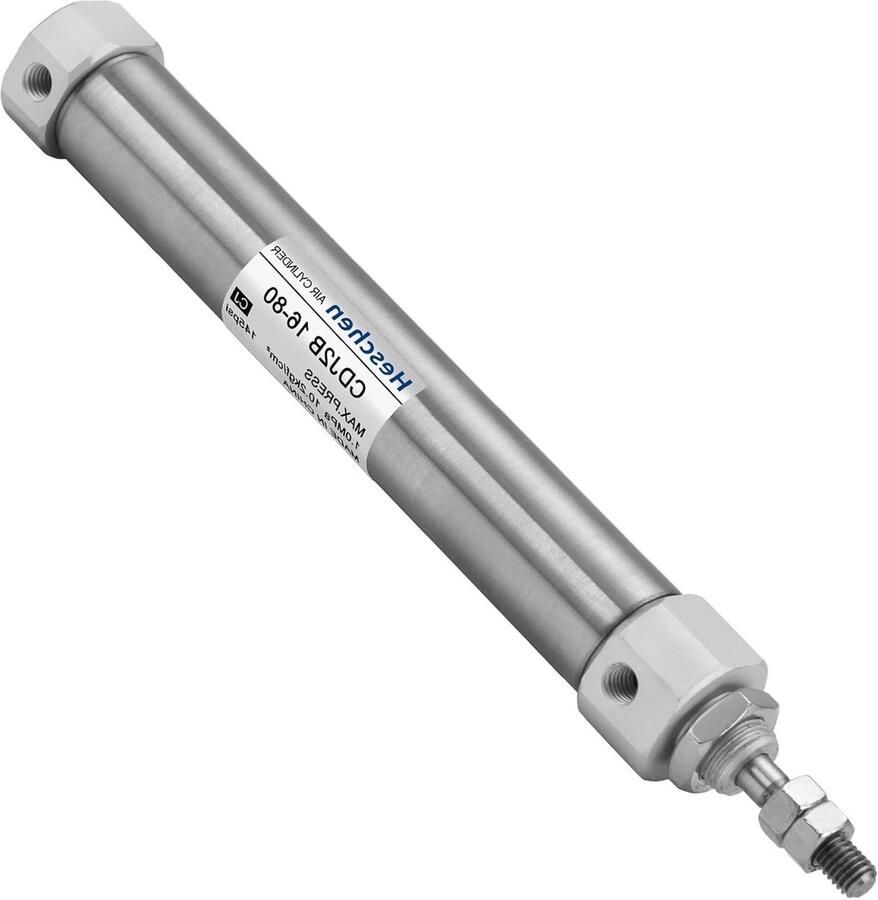 Luchtcilinder Pneumatische cilinder Industriële automatisering Compact ontwerp 16mm boring Zilver