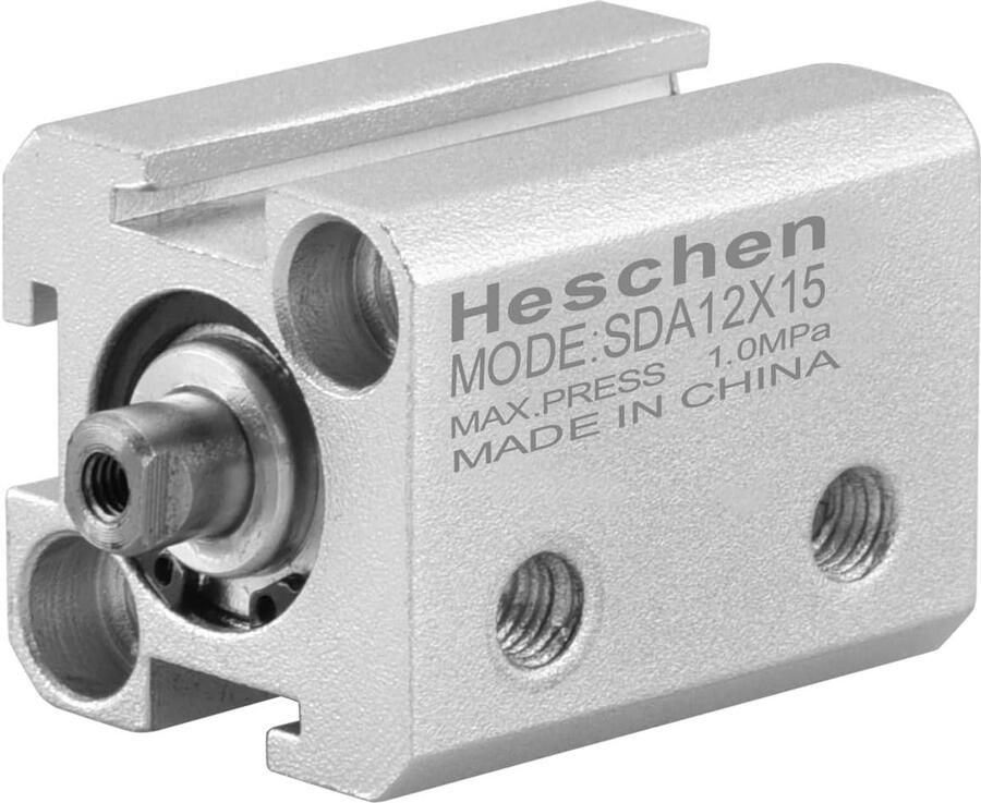 Luchtcilinder Pneumatische cilinder Industriële automatisering Dubbelwerkend 12mm boor 15mm slag Aluminium