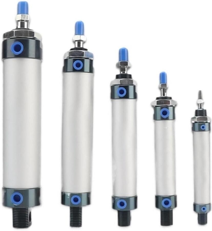 Dubbelwerkende Luchtcilinder Pneumatische Cilinder Industriële Automatisering Miniatuur Ontwerp 16mm Boring 100mm Slag Metaal