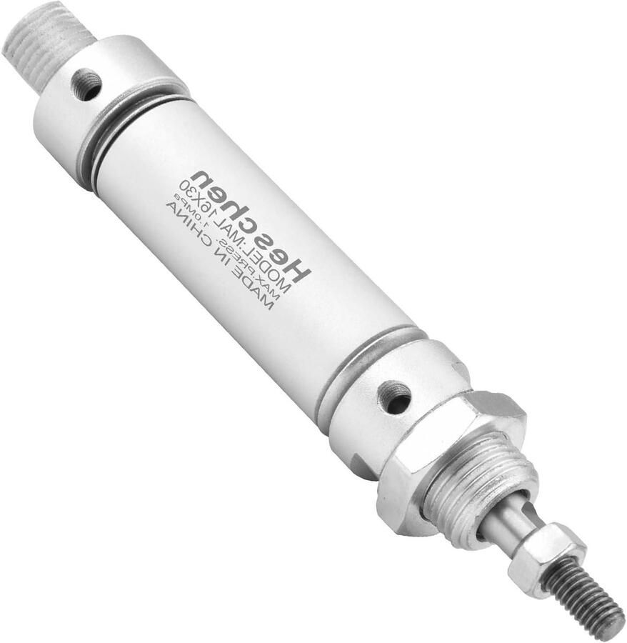 Luchtcilinder Pneumatische cilinder Industriële automatisering Dubbelwerkend ontwerp 16mm boring 30mm slag Zilverkleurig