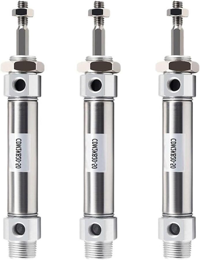Luchtcilinder Pneumatische Cilinder Industriële Automatisering Dubbelwerkend Ontwerp 32mm Boring 100mm Slag Zilverkleurig