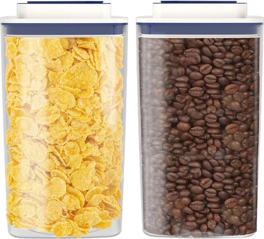 Luchtdichte voedselopslagcontainers met vacuüm afdichting 2 stuks 1 3 Qt