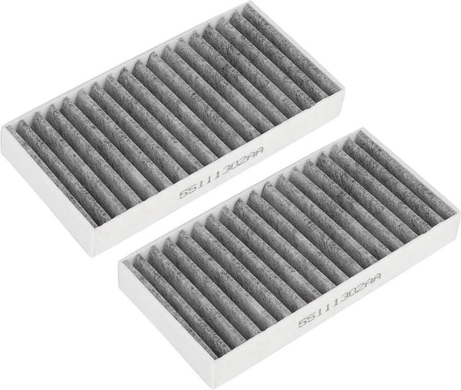 Luchtfilter 2 stuks Actieve kooldoek van de Kabine 55111302AA 68233626AA Geschikt voor 3.6L 2.8 3.8 3.6 V6