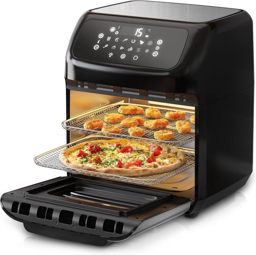 Luchtfriteuse 4-in-1 met 12 programma's: Oven Grill en Drogen