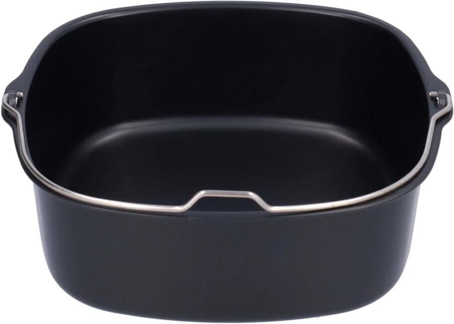 Luchtfriteuse Accessoire Bakvorm Koken en Bakken Vaatwasserbestendig Ijzer 22 cm Zwart
