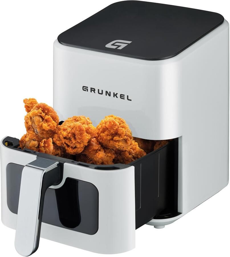 Luchtfriteuse – Air Fryer – 4 liter en 7 programma's.. Digitaal bedieningspaneel en kijkvenster met achtergrondverlichting Timer 60 minuten – Friteuse zonder olie (wit)