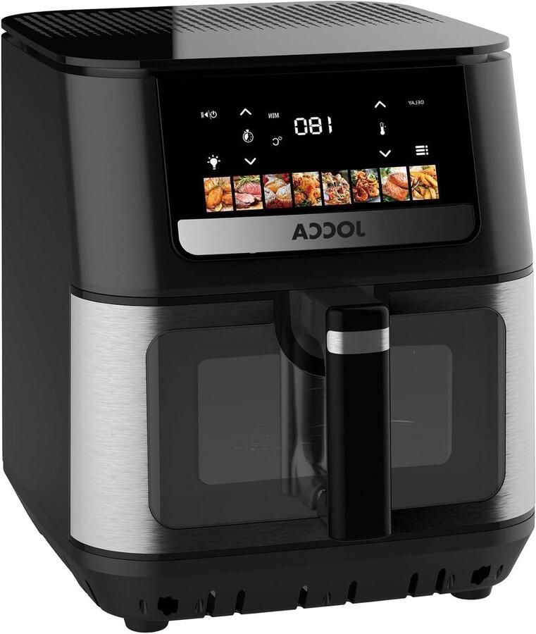 Luchtfriteuse Airfryer Fritel Gezond Koken Dubbele Weerstand 9 Liter Zwart