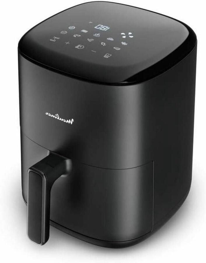 Luchtfriteuse Airfryer Frituurpan Gezond Frituren Digitaal Display 3 liter Zwart