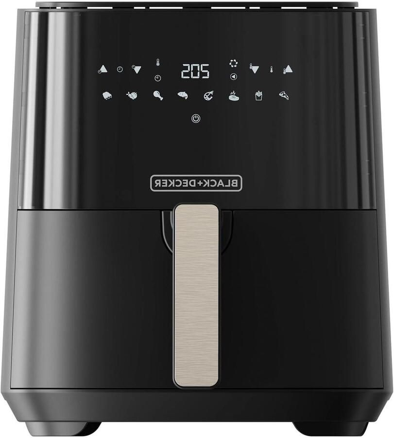 Luchtfriteuse Airfryer Frituurpan Gezond Koken 99% Vetvermindering 5 Liter Zwart