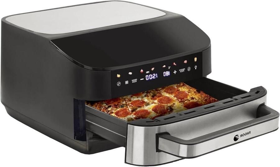 Luchtfriteuse Airfryer Gezond Koken Dubbele Weerstand Technologie 7 Liter Inhoud Zwart