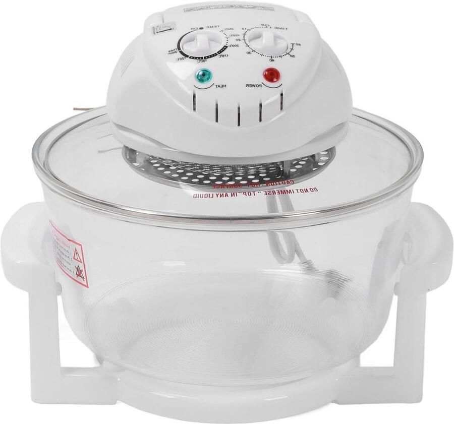 Luchtfriteuse Airfryer Kookpot Gezond Koken 12L Grote Capaciteit 1400 Watt Wit