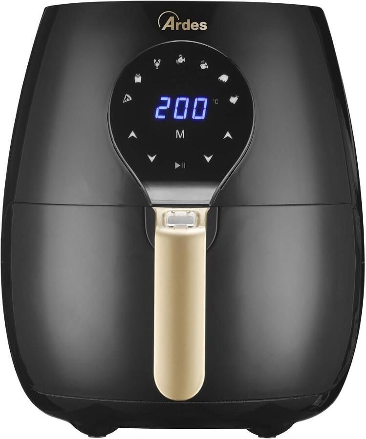 Luchtfriteuse Airfryer Maxi Gezond Koken Rapid Air Technologie 5 Liter Zwart Rood