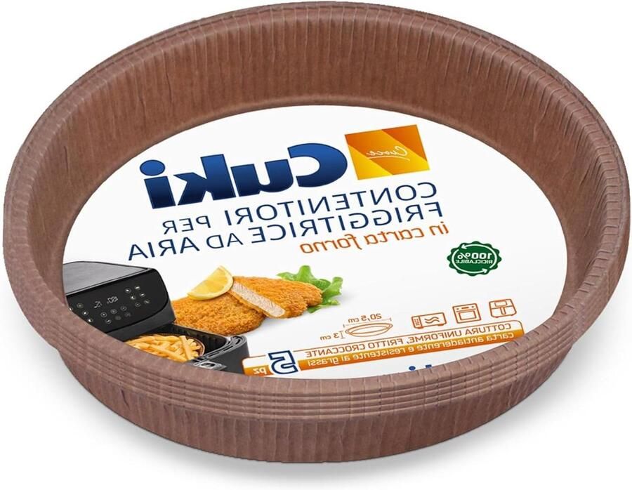 Luchtfriteuse Bakjes Airfryer Vormen Gezond Frituren Vet- en Waterdicht 20.5 cm Bruin