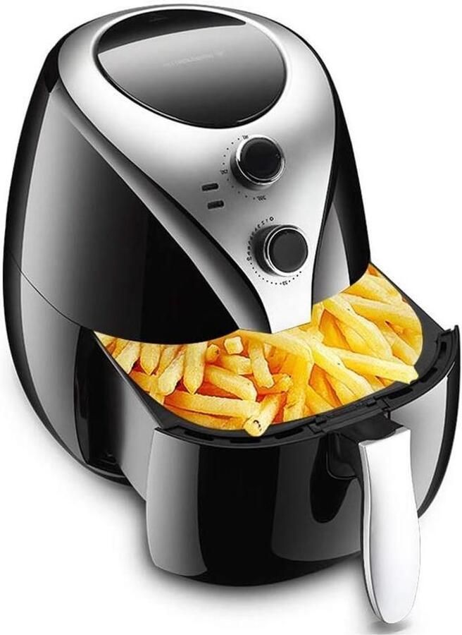 Luchtfriteuse Elektrische friteuse Gezond koken Snelle luchtcirculatie 5 Liter Zwart