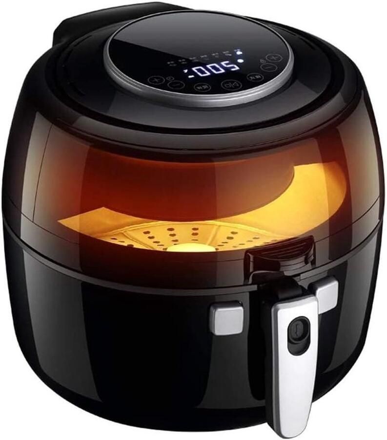 Luchtfriteuse Gezonde friteuse Vetarm koken Digitale bediening 65 liter Zwart