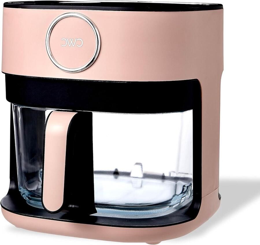 Luchtfriteuse Glazen Mand Heteluchtfriteuse Airfryer Snel en Gezond Koken Vaatwasmachinebestendige Mand 5.5 Qt Rouge