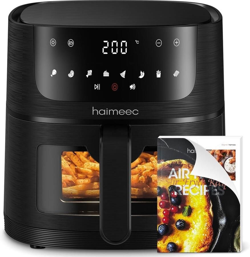 Luchtfriteuse Grijs 4 2 Liter Digitale Air Fryer met 8 Voorinstellingen Voor Gezond Koken