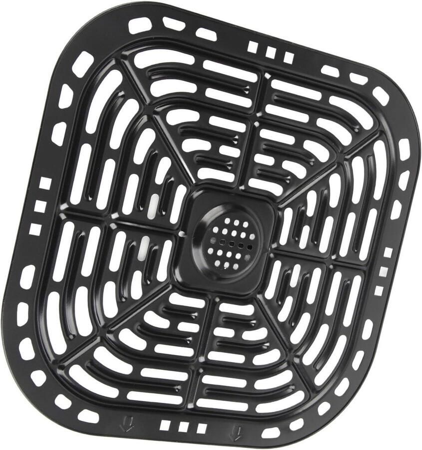 Luchtfriteuse Grillpan Bakplaat Vervanging Gezond Koken Anti-aanbak Laag 9x11 Inch Zilver