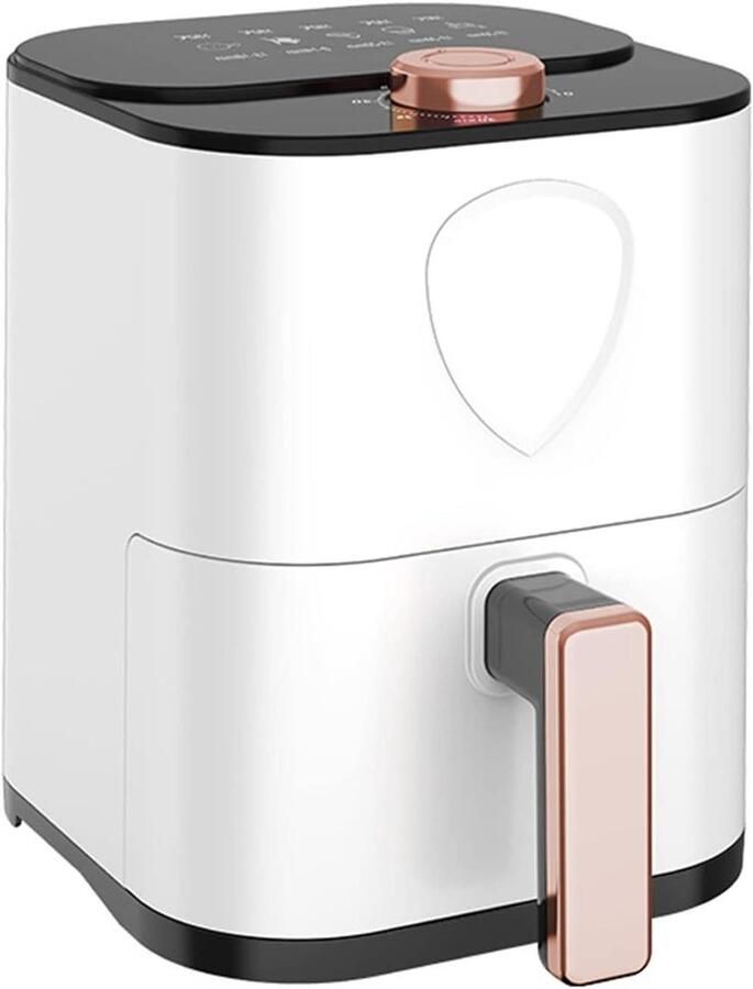 Luchtfriteuse Heteluchtoven Elektrische Oven Gezond Frituren 360° Rapid Thermal Cycle 5 Liter Wit