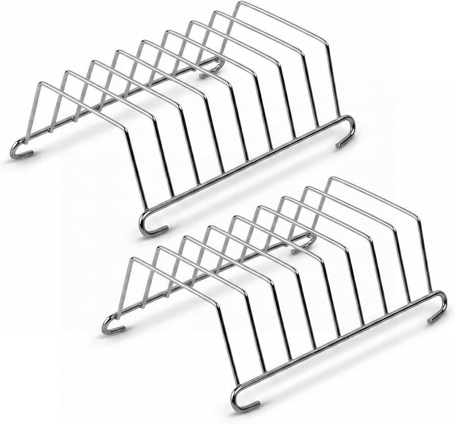 Luchtfriteuse Houders Broodrooster Grill Perfect Brood Bakken Optimale Luchtcirculatie 13.5 cm Zilver