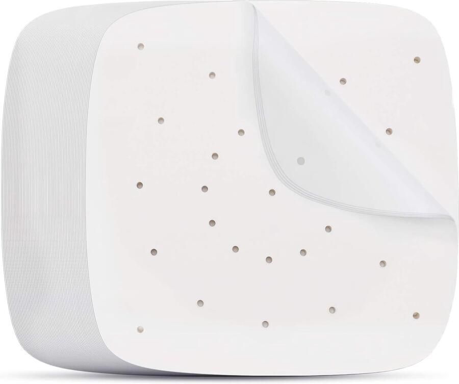 Luchtfriteuse Liners 400 stks Beasea 6.5 Inch Luchtfriteuse Perkament Papier Wit Luchtfriteuse Filter Papier Vierkant Geperforeerd Perkament Papier Bamboe Stoompapier voor Luchtfriteuse en Stoommand