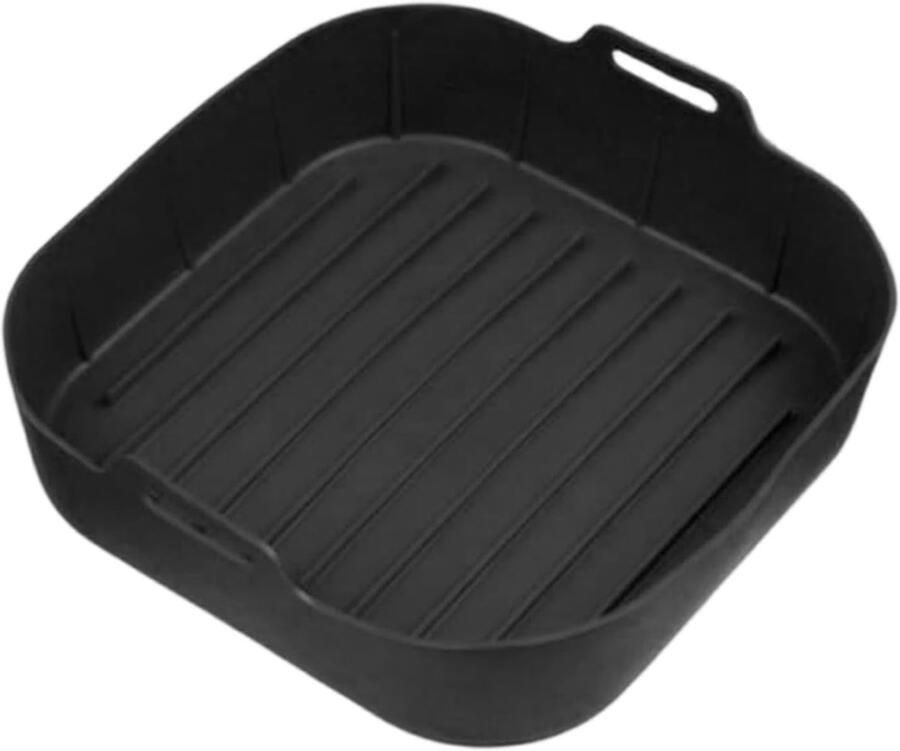 Luchtfriteuse Liners Siliconen Vellen Koken en Bakken Efficiënt Vetbeheer 22.3x5x6.5cm Zwart - Foto 1