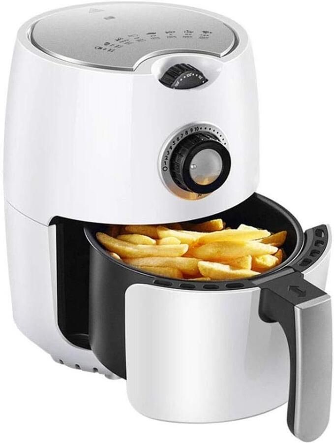 Luchtfriteuse Olievrije pan Gezond koken Snelle luchtcirculatie 22 liter Wit