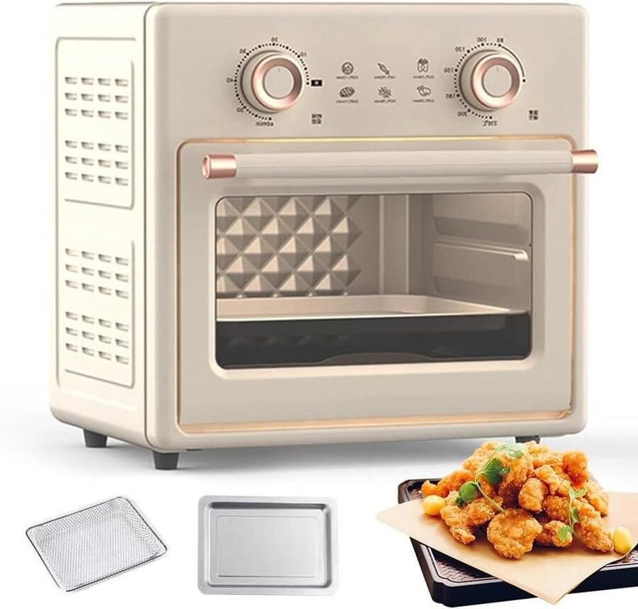 Luchtfriteuse Oven Elektrische Mini Oven Gezond Koken 360 Graden Circulatie 18 Liter Capaciteit Wit