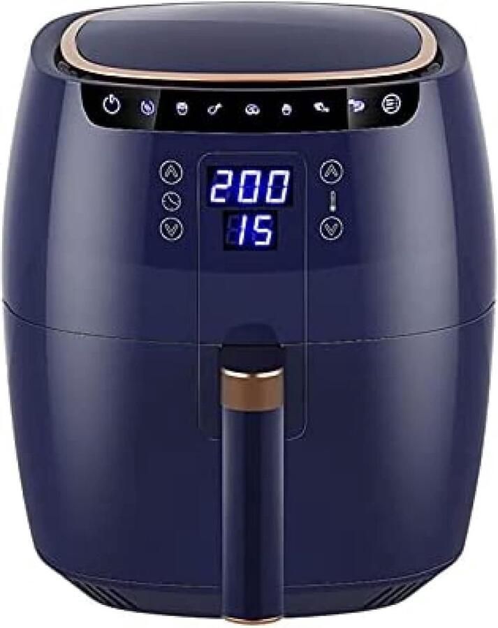 Luchtfriteuse Smart LCD Touch Luchtfriteuse 6 5L Thuiskeuken Blauw